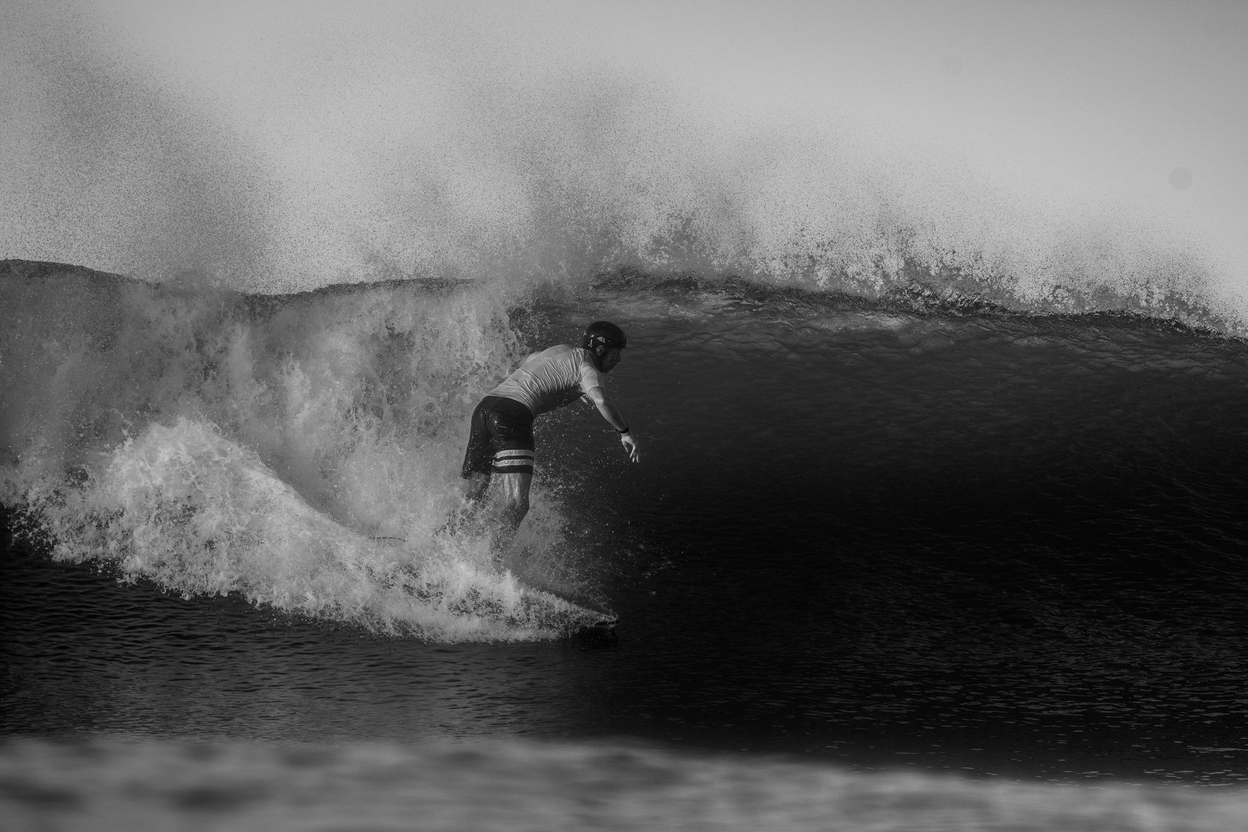 Spray flying off a top turn